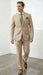 Statement Mens Modern Fit 2 Piece 100% Super 200s Wool Suit – Solid Colors, Notch Lapel Jacket