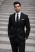 Statement Mens Modern Fit 2 Piece 100% Wool Sharp Windowpane Suit – Single Breasted Notch Lapel Jacket