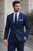 Statement Mens Modern Fit 2 Piece 100% Wool Sharp Windowpane Suit – Single Breasted Notch Lapel Jacket