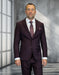 Statement Mens Modern Fit 2 Piece 100% Wool Suit – Notch Lapel Single Breasted Jacket
