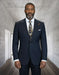 Statement Mens Modern Fit 2 Piece 100% Wool Suit – Wide Peak Lapel, One Button Jacket
