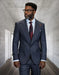Statement Mens Modern Fit 2 Piece 100% Wool Suit – Wide Peak Lapel, One Button Jacket