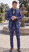 Statement Mens Modern Fit 3 Piece 100% Super 200s Wool Large Checker Suit – Double Breasted Vest