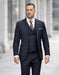 Statement Mens Modern Fit 3 Piece 100% Super 200s Wool Suit – Various Patterns, Double Breasted Vest