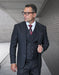 Statement Mens Modern Fit 3 Piece 100% Super 200s Wool Suit – Wide Peak Lapel, Double Breasted Vest