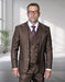 Statement Mens Modern Fit 3 Piece 100% Super 200s Wool Suit – Wide Peak Lapel, Double Breasted Vest