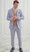 Statement Mens Modern Fit 3 Piece 100% Wool Sharp Windowpane Suit – Double Breasted Vest