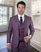 Statement Mens Modern Fit 3 Piece 100% Wool Suit – Subtle Texture, Notch Lapel Jacket