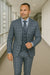 Wool Suit - Italian Made Business Suit by Statement Men's 3 Piece 100% Wool Modern Fit Suit - Coordinating Solid Color Vest