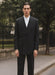 Mens Steve Harvey Brand Suit Double Breasted in Color Black Modern Fit