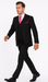 Steve Harvey Suits Clothing line - Steve Harvey Suits Men's Black 3 Piece Peak Lapel Suit