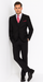 Steve Harvey Suits Clothing line - Steve Harvey Suits Men's Black 3 Piece Peak Lapel Suit