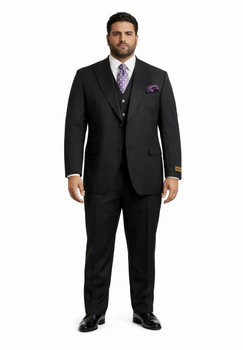 Steve Harvey Suits Clothing line - Steve Harvey Suits Mens Black Suit - Designer Brand Suit No Pleated Pants Modern Fit