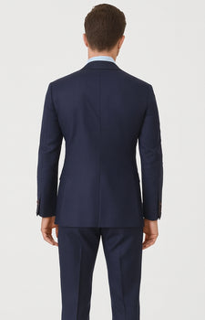 Steve Harvey Suits Clothing line - Steve Harvey Suits Mens Peak Lapel Modern Fit - No Pleated Pants Designer Brand Navy 3 Piece Vested Chest Pocket Suit