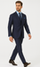 Steve Harvey Suits Clothing line - Steve Harvey Suits Mens Peak Lapel Modern Fit - No Pleated Pants Designer Brand Navy 3 Piece Vested Chest Pocket Suit