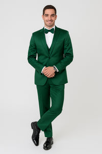 Mens Modern Fit Shiny Sharkskin Suit in Purple