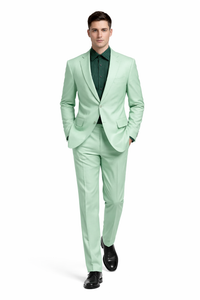 Men's green suit