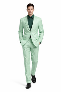 Men's green suit