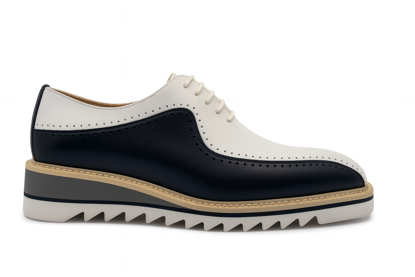 Carrucci Stylish Two-Tone Brogue Oxford