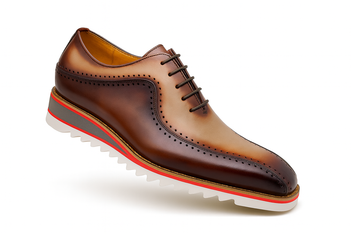 Carrucci Stylish Two-Tone Brogue Oxford
