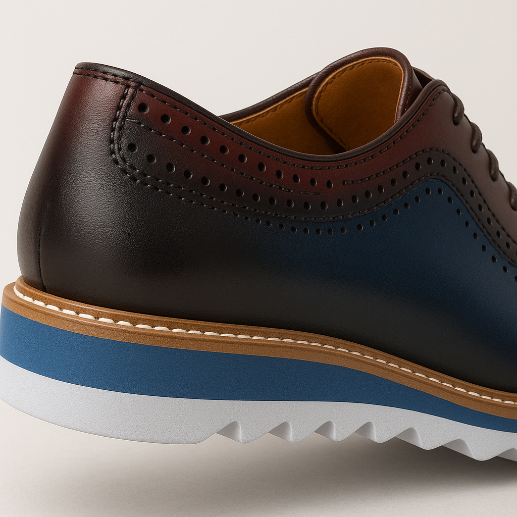 Carrucci Stylish Two-Tone Brogue Oxford
