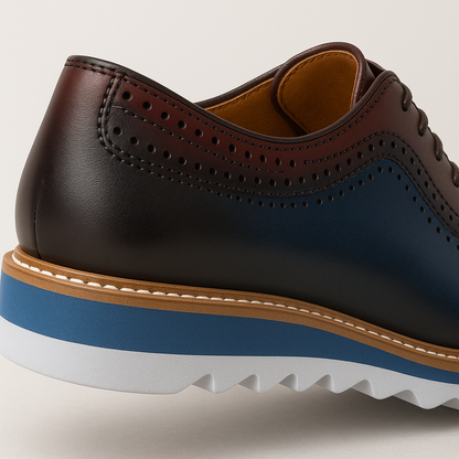 Carrucci Stylish Two-Tone Brogue Oxford