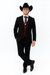 Western Suit - Trajes Para Hombres - Cowboy Formal Attire - Trajes De Novio - Two Button Peak Western Black
