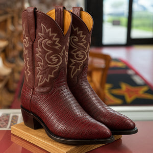 Lizard Print Western Boots