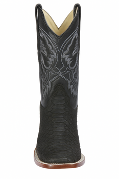 Suede Black Python Cowboy Boots