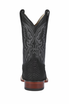 Suede Black Python Cowboy Boots