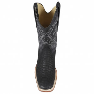 Suede Black Python Cowboy Boots