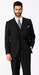 Suit - 1920s Old School Suit - Ticket Pocket Peak Lapel Black Suit