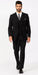 Suit - 1920s Old School Suit - Ticket Pocket Peak Lapel Black Suit