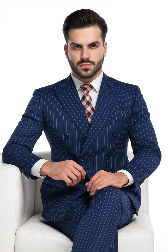 Cheap Plus Size Mens Blue Suit For Big Men Online - Big and Tall Sizes - Image 2