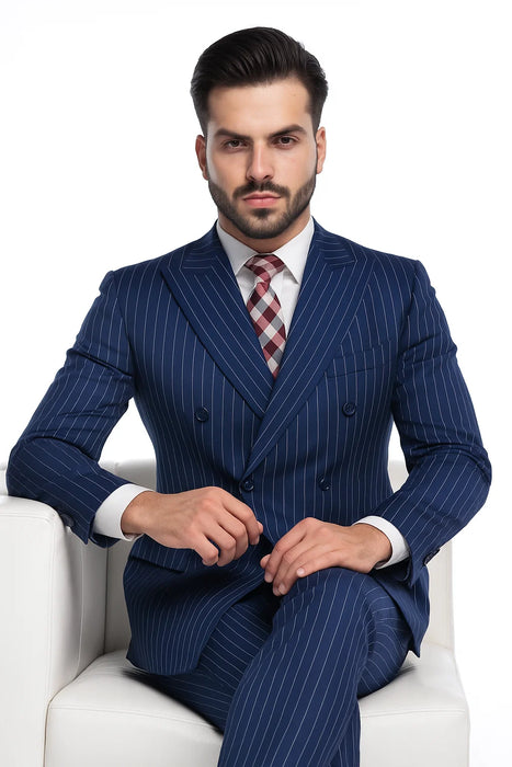 Cheap Plus Size Mens Blue Suit For Big Men Online - Big and Tall Sizes