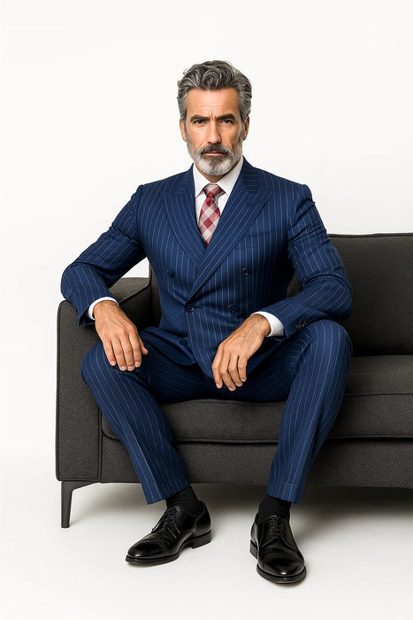 Cheap Plus Size Mens Blue Suit For Big Men Online - Big and Tall Sizes