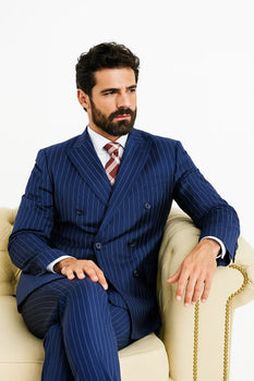Cheap Plus Size Mens Blue Suit For Big Men Online - Big and Tall Sizes - Image 4
