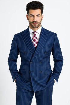 Cheap Plus Size Mens Blue Suit For Big Men Online - Big and Tall Sizes - Image 5
