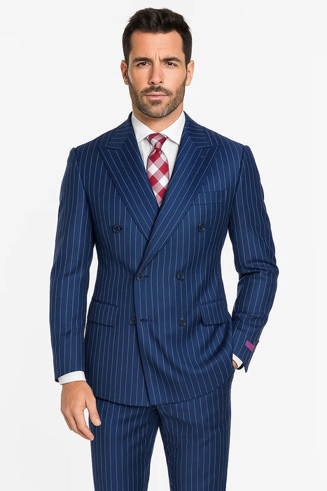Cheap Plus Size Mens Blue Suit For Big Men Online - Big and Tall Sizes