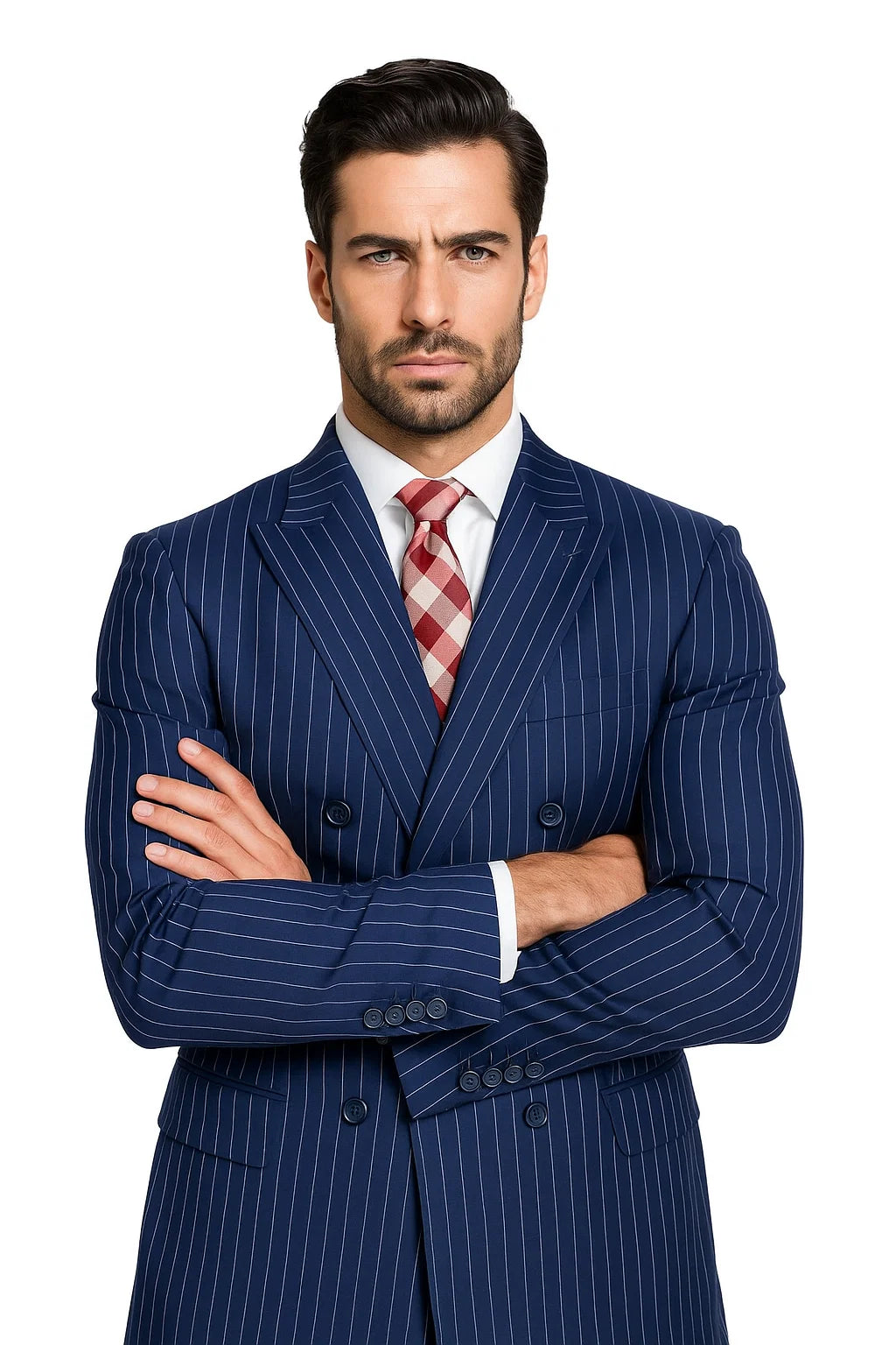 Cheap Plus Size Mens Blue Suit For Big Men Online - Big and Tall Sizes - Image 8