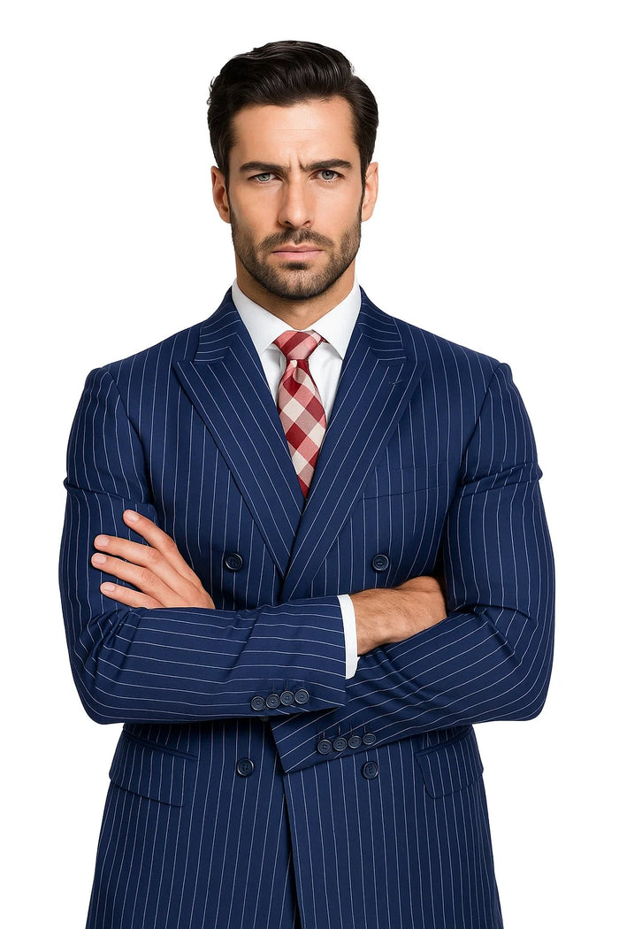 Cheap Plus Size Mens Blue Suit For Big Men Online - Big and Tall Sizes - Image 8