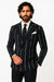 1920s style in this Gangster Pinstripe Double-Breasted Suit. Black/Gold or Navy/White options—perfect for Gatsby parties, cosplay, or vintage flair.