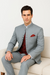 Mandarin Collar Tuxedo - Mandarin Tuxedo - No Collar Suit - Light Grey Suit