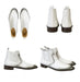 Men's Faded White Vestigium Boots Genuine Ostrich Chelsea Boots