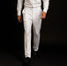 Men's Dress Pants Trousers Flat Front Slacks White