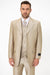 Zoot Suit - Shiny Gold Champaign Mens Harlem Gangster Suit 1920s Tan Stripe Fortino 2911V