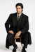 DBCoat Men's Wool Long Designer Men's Wool Men's Peacoat Sale Double Breasted Overcoat Style Full Length Charcoal