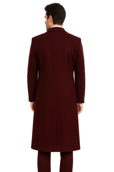 DBCoat Men's Wool Long Designer Men's Wool Men's Peacoat Sale Double Breasted Overcoat Style Full Length Charcoal