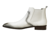 Men's Faded White Vestigium Boots Genuine Ostrich Chelsea Boots