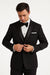 (36R, 46L) Regular Fit Black 2 Piece Tuxedo With Satin Lapel
